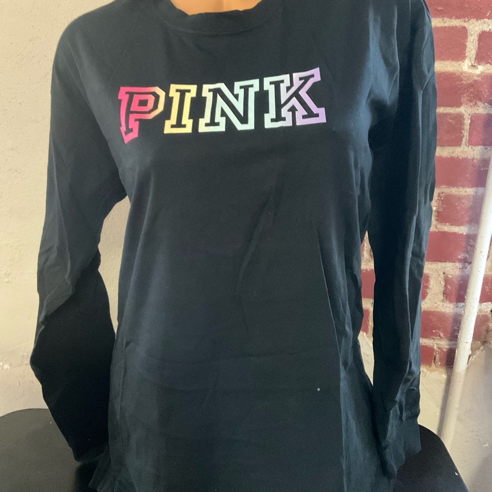 PINK Victoria's Secret Black Long Sleeve Tee